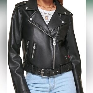 Levi's Women's Belted Faux Leather Moto Jacket